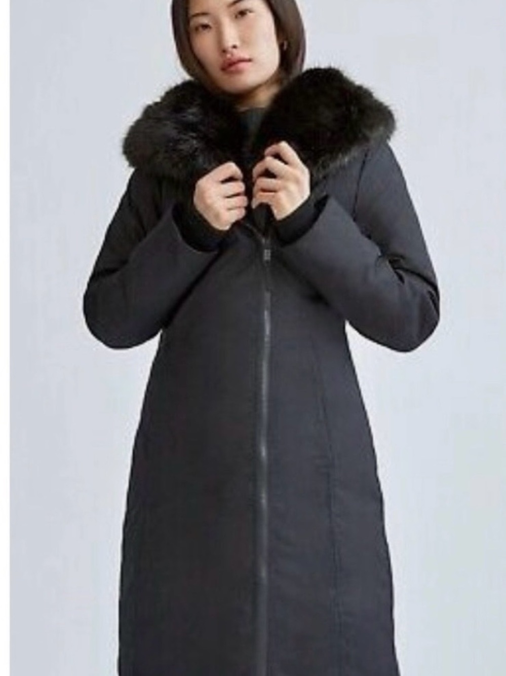 Aritzia Babaton St. Moritz Parka Coat with Faux Fur Hood